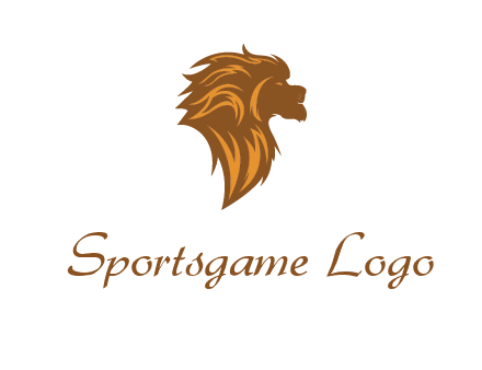 side profile lion head logo