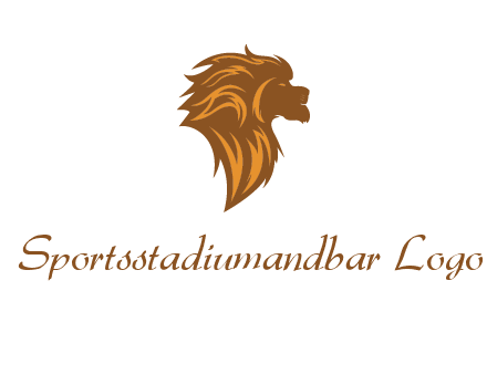 side profile lion head logo