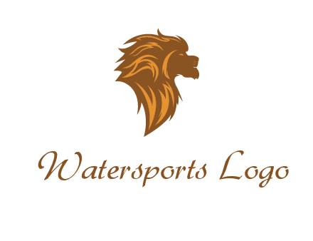 side profile lion head logo