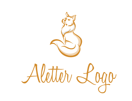 Persian cat pet logo