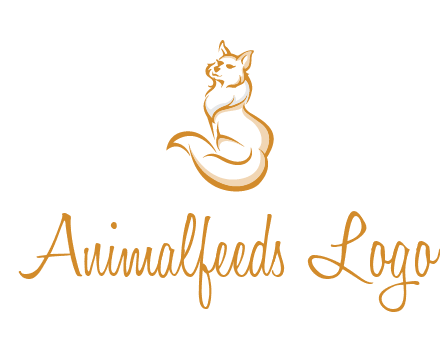 Persian cat pet logo