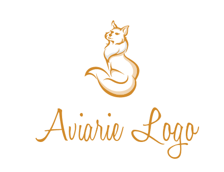 Persian cat pet logo