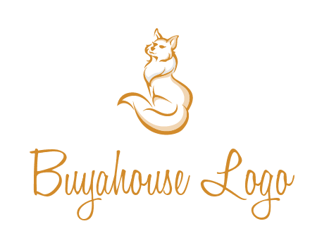 Persian cat pet logo