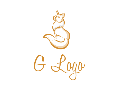 Persian cat pet logo