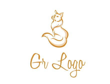 Persian cat pet logo