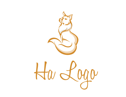 Persian cat pet logo