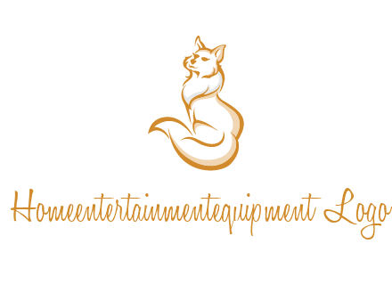 Persian cat pet logo