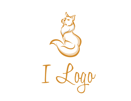 Persian cat pet logo