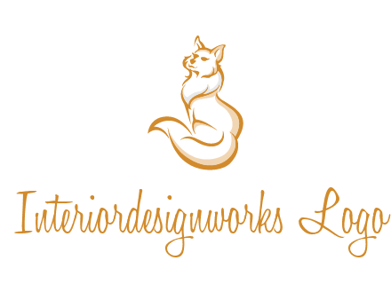 Persian cat pet logo