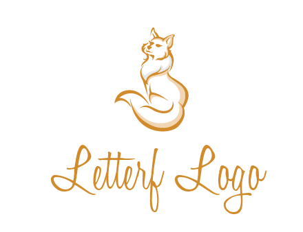 Persian cat pet logo