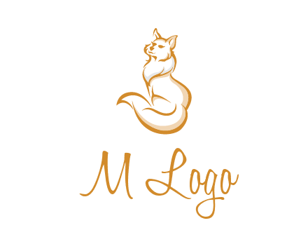 Persian cat pet logo