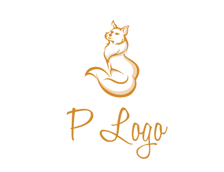 Persian cat pet logo