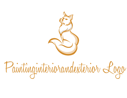 Persian cat pet logo