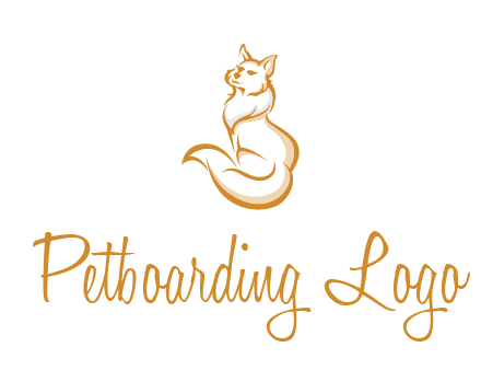 Persian cat pet logo