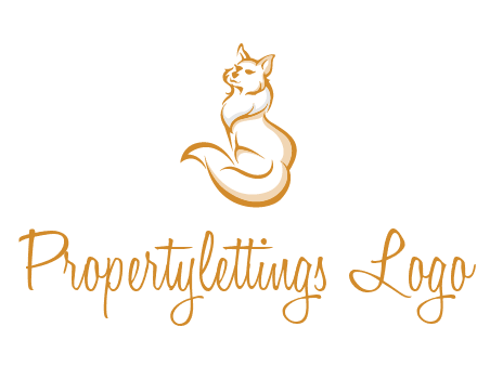 Persian cat pet logo