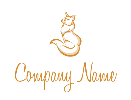 Persian cat pet logo