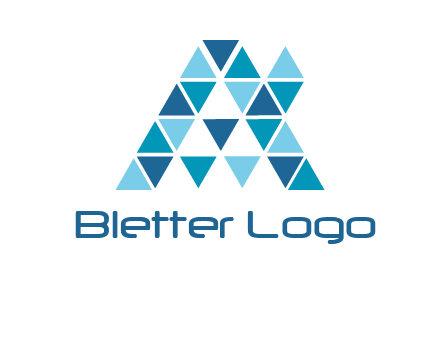 mosaic tiles in triangle structure construction logo