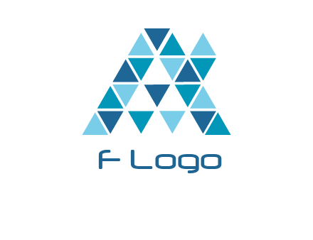 mosaic tiles in triangle structure construction logo