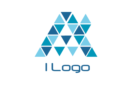 mosaic tiles in triangle structure construction logo