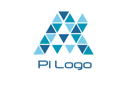 mosaic tiles in triangle structure construction logo