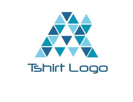 mosaic tiles in triangle structure construction logo