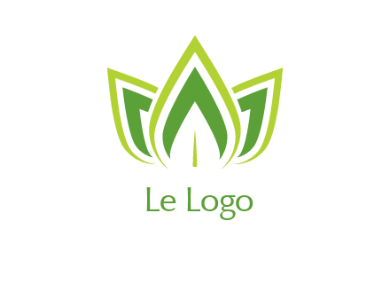 broad pointy leaves logo