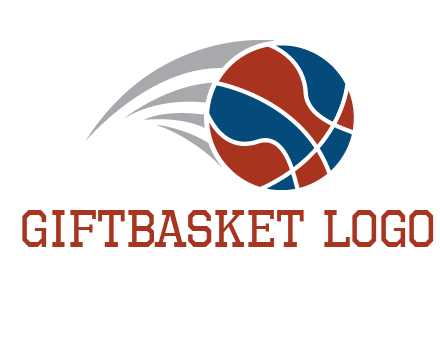 basketball in the air sports logo