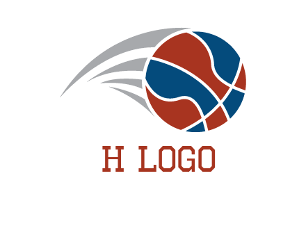 basketball in the air sports logo