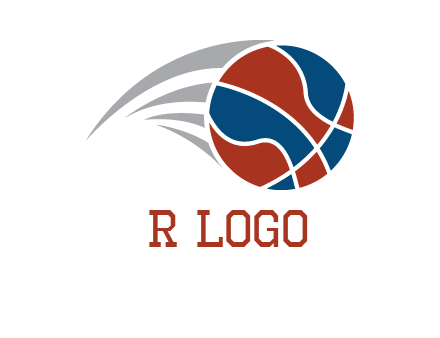 basketball in the air sports logo