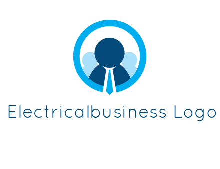 round figure man in circle logo