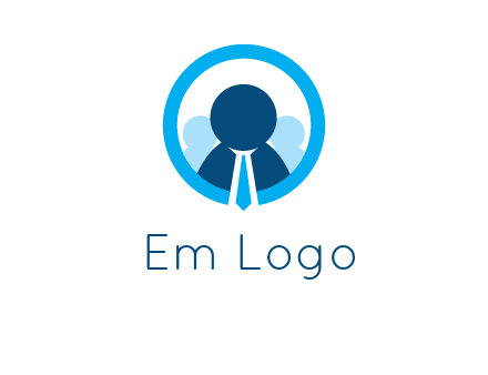 round figure man in circle logo