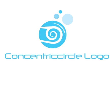 spiral in circle with bubbles cleaning logo