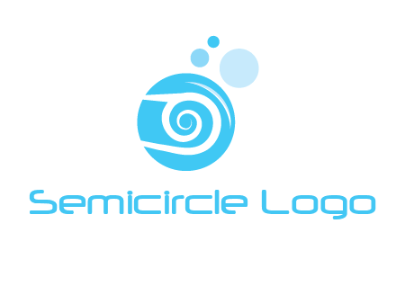 spiral in circle with bubbles cleaning logo