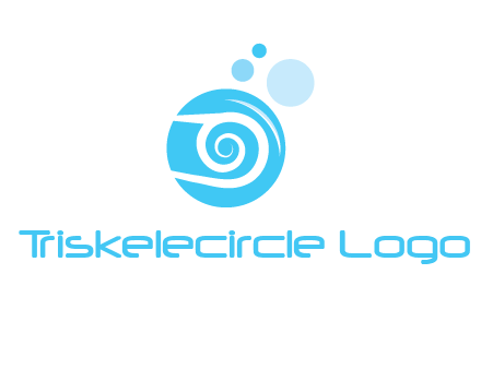 spiral in circle with bubbles cleaning logo