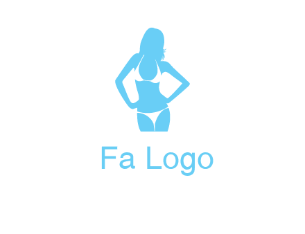 woman wearing bikini massage logo