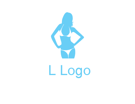 woman wearing bikini massage logo