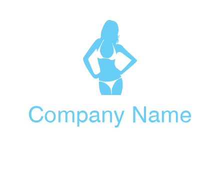 woman wearing bikini massage logo