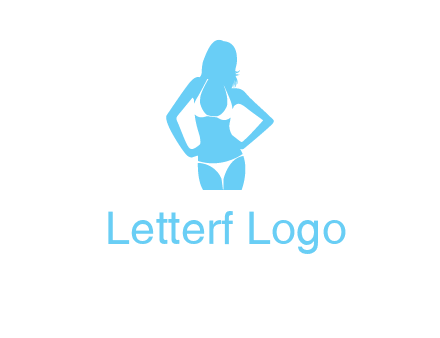 woman wearing bikini massage logo