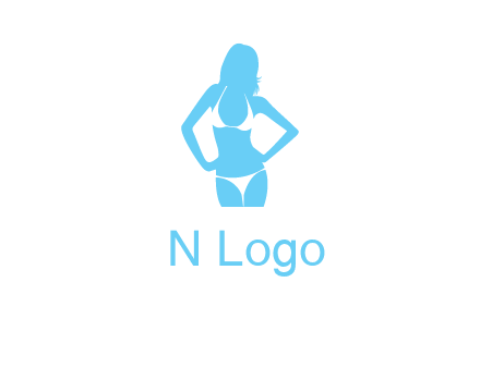 woman wearing bikini massage logo