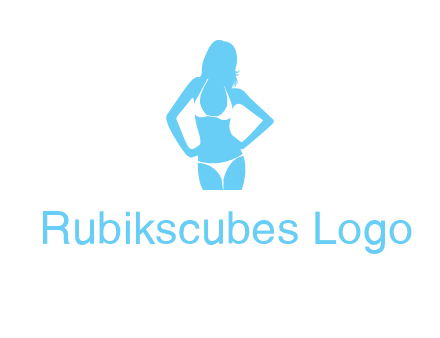 woman wearing bikini massage logo