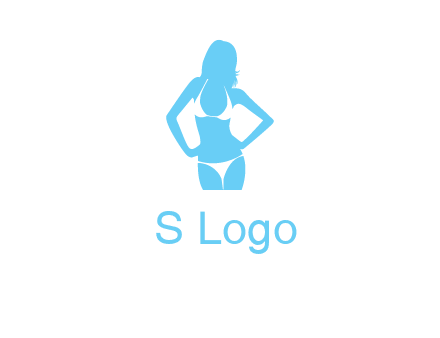 woman wearing bikini massage logo