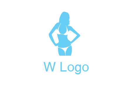 woman wearing bikini massage logo