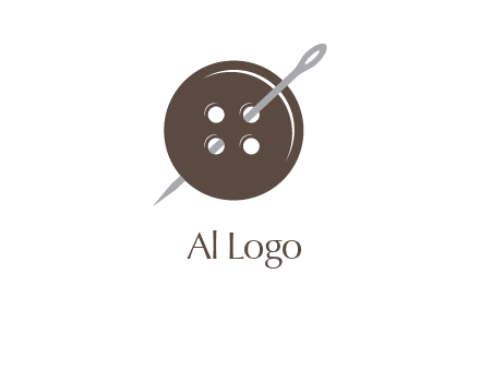 button and needle logo