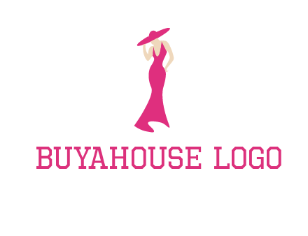 Beauty girl dress glamorous logo