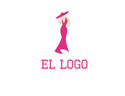 Beauty girl dress glamorous logo