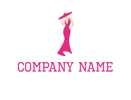 Beauty girl dress glamorous logo