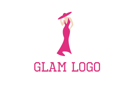 Beauty girl dress glamorous logo