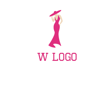 Beauty girl dress glamorous logo