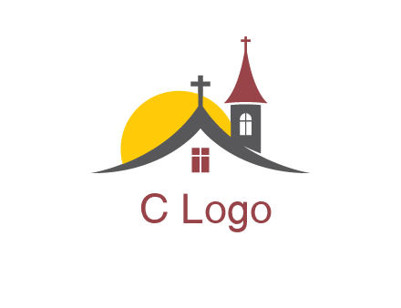 sunset on the church roof logo