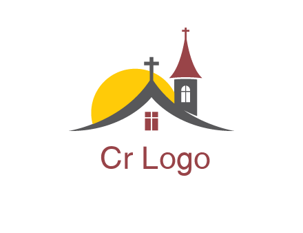 sunset on the church roof logo